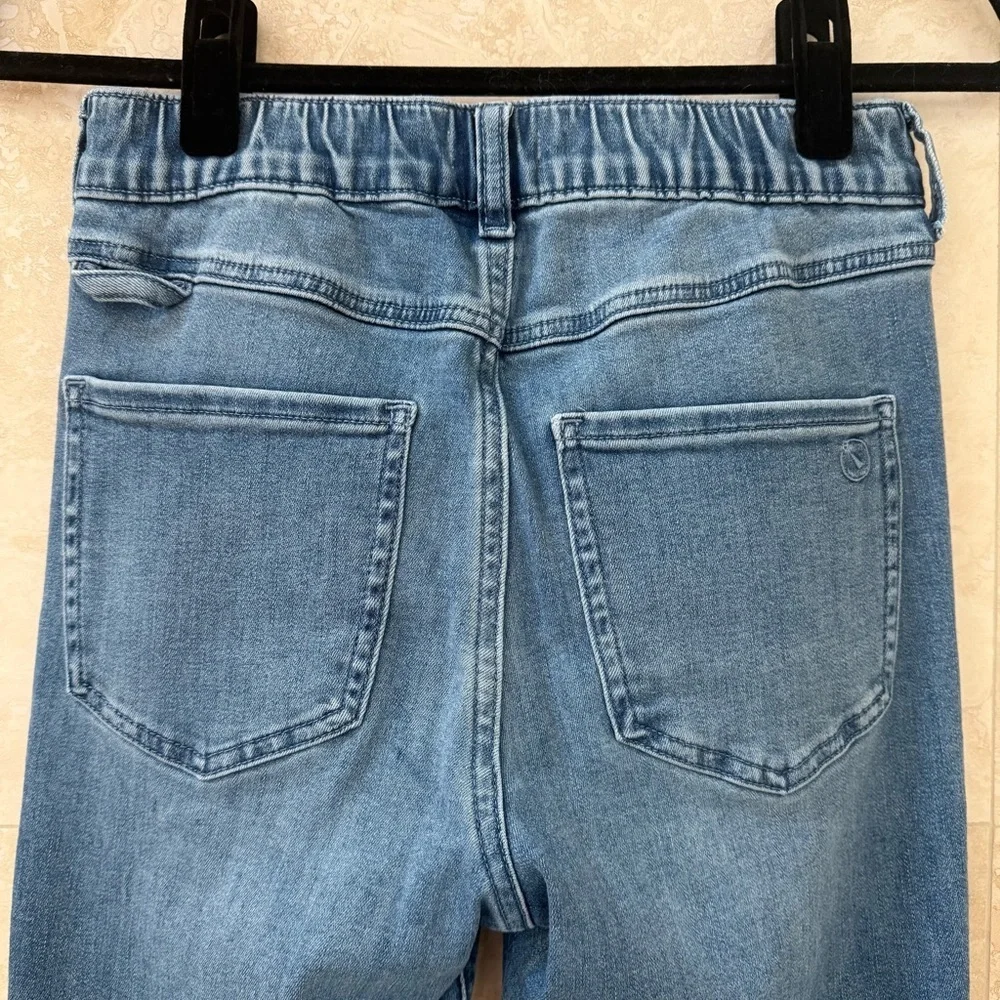UpWest Elastic Waist Skinny Jeans Light Wash Pull-On Denim XS